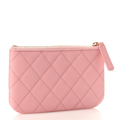 Chanel Caviar Quilted Small Cosmetic Case Light Pink 3 of 9