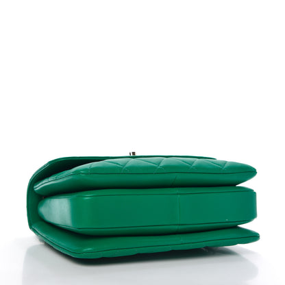 Chanel Lambskin Quilted Small Trendy CC Flap Dual Handle Bag Green 4 of 10