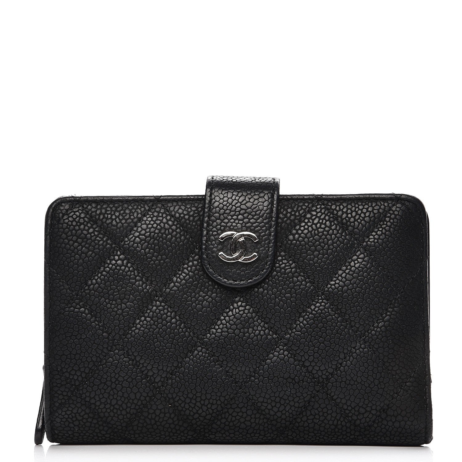 Chanel Iridescent Caviar Quilted Zipped Pocket Wallet Black 1 of 8