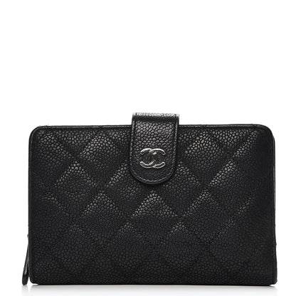 Chanel Iridescent Caviar Quilted Zipped Pocket Wallet Black 1 of 8