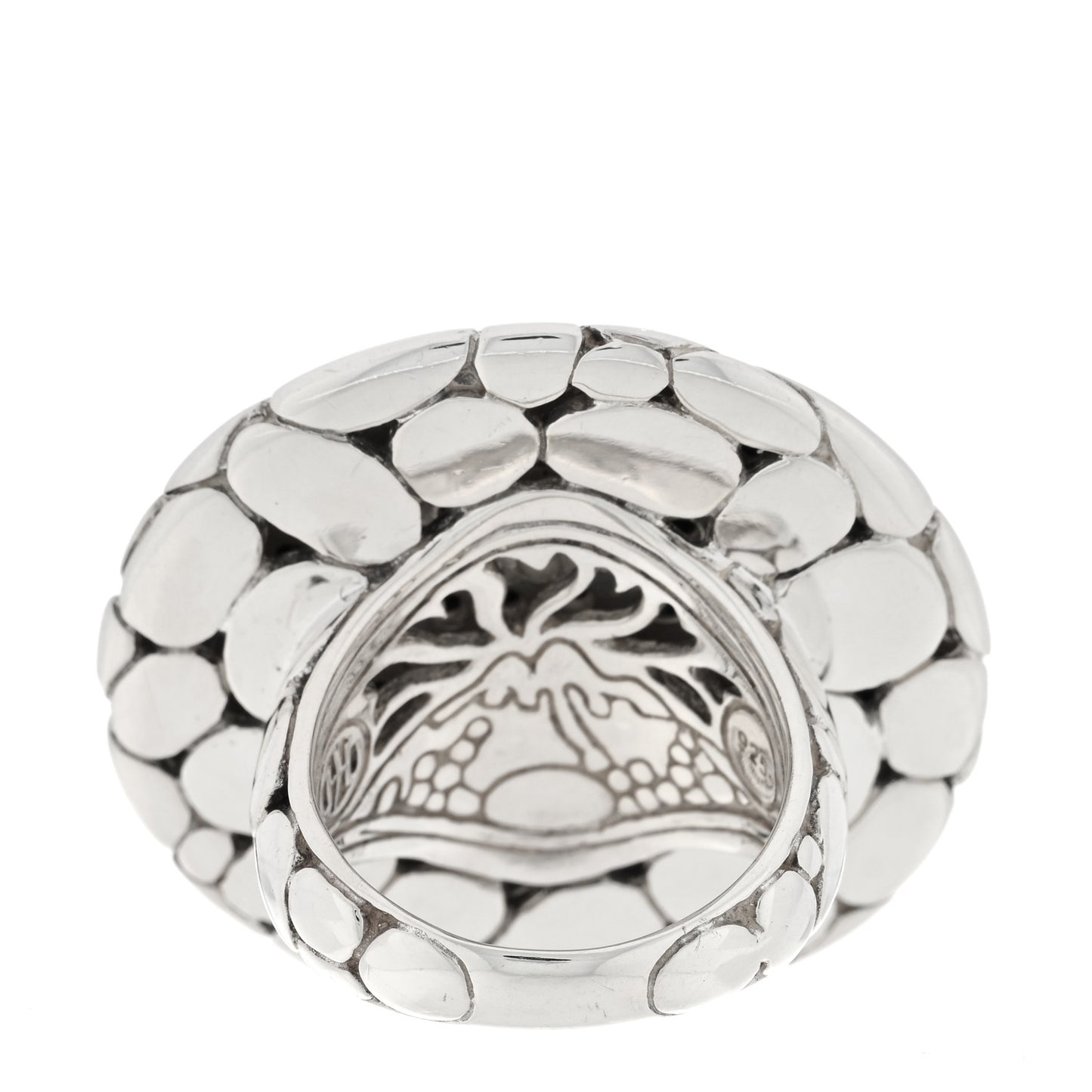 Sterling Silver Black Sapphire Kali Lava Ring 54 6.75