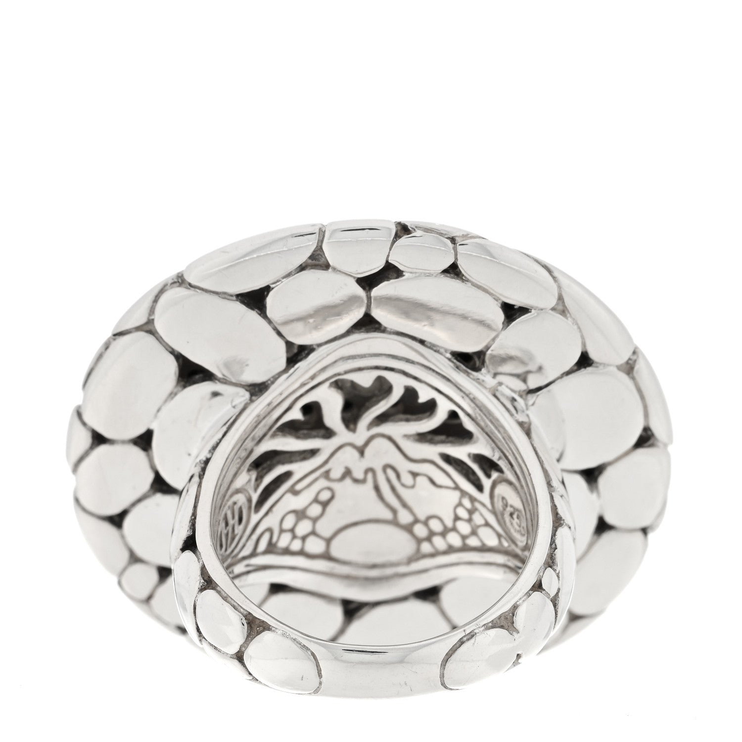 John Hardy Sterling Silver Black Sapphire Kali Lava Ring 54 6.75 3 of 4