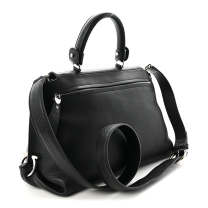 Salvatore Ferragamo Grained Calfskin Sofia Satchel Black 3 of 9