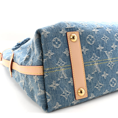 Louis Vuitton Monogram Denim CarryAll MM Blue 9 of 10