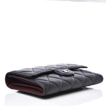 Chanel Lambskin Quilted Large Flap Wallet Black 3 of 17