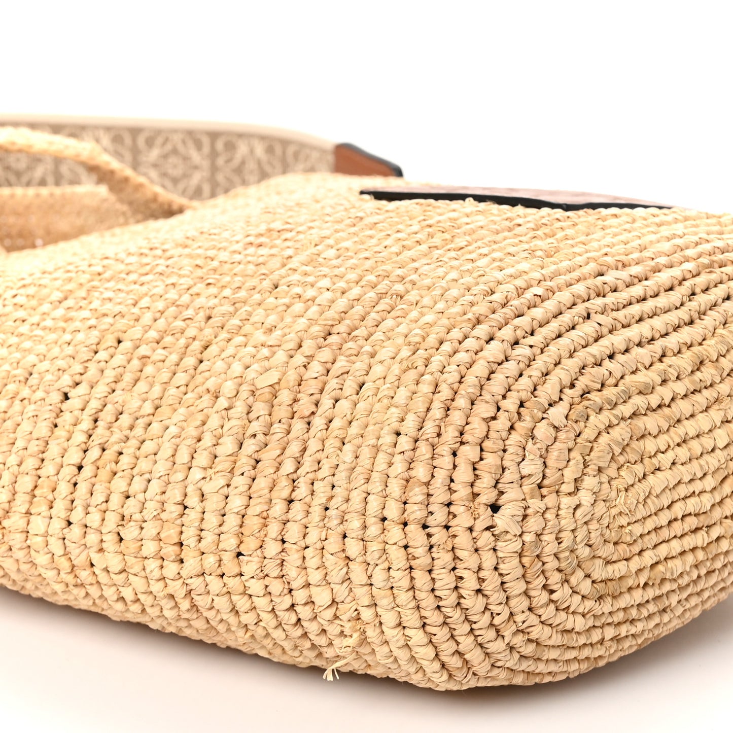 Raffia Mini Slit Tote Bag Natural Tan