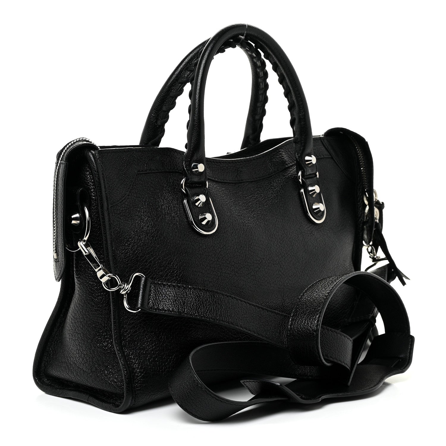Balenciaga Chevre Silver Metallic Edge Hardware S City Black 2 of 12