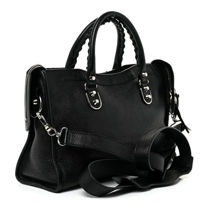 Balenciaga Chevre Silver Metallic Edge Hardware S City Black 2 of 12