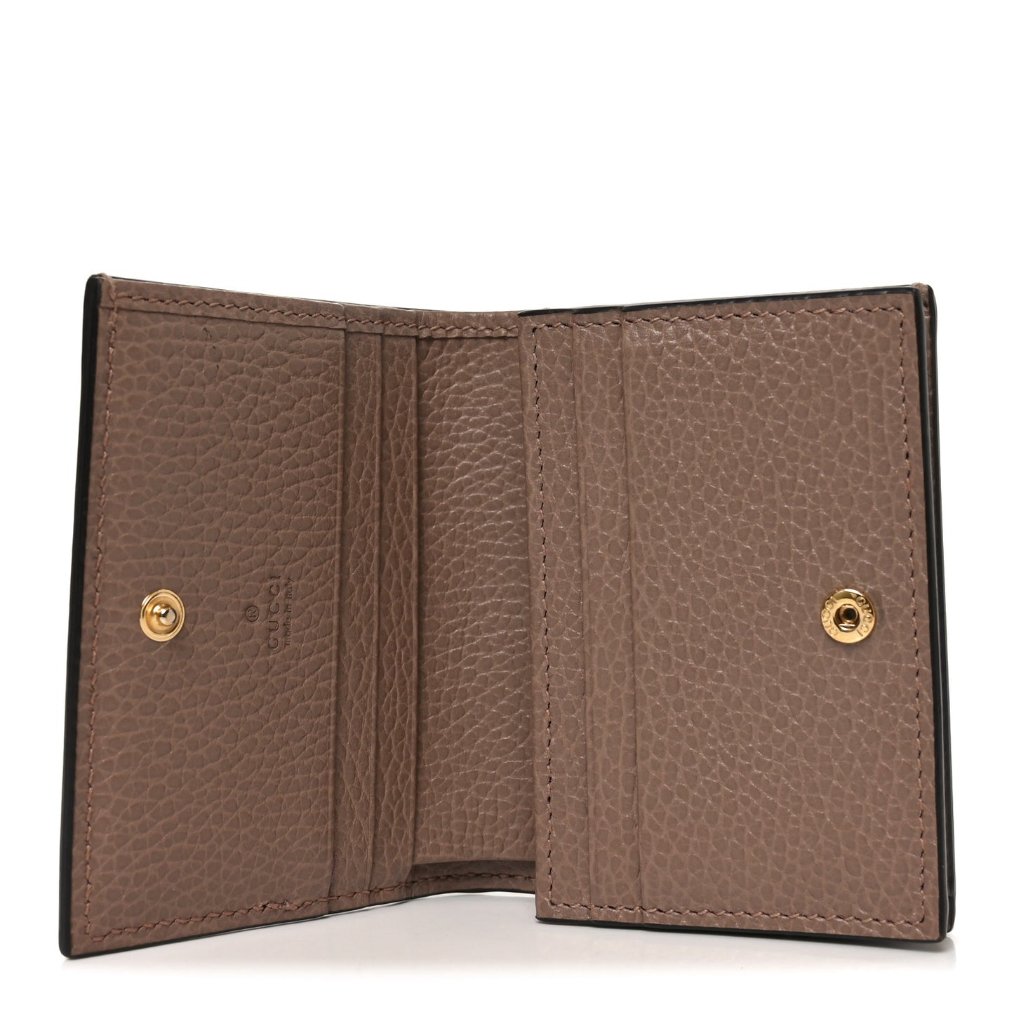 Dollar Calfskin GG Supreme Monogram GG Marmont Card Case Porcelain Rose Beige Ebony