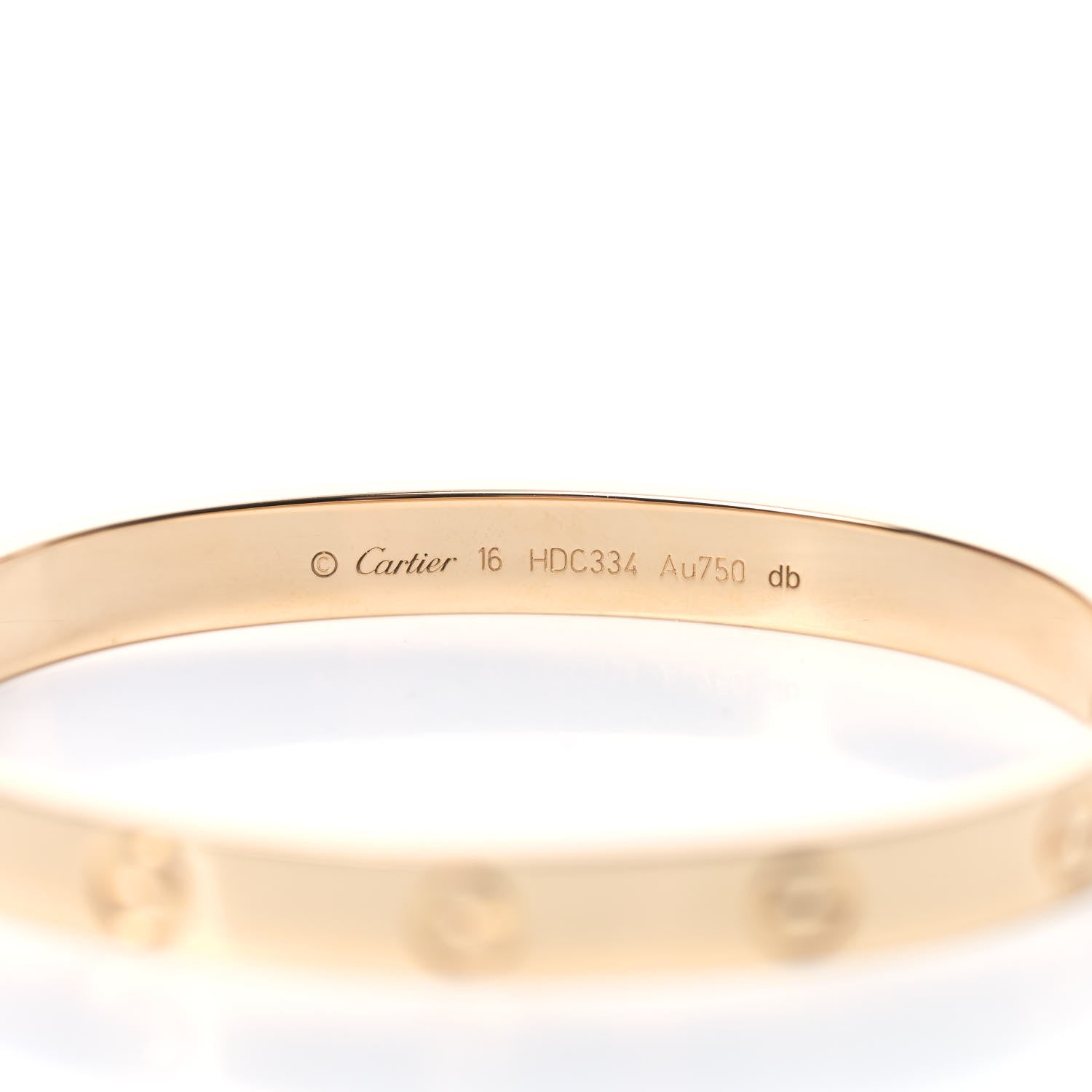 Cartier 18K Yellow Gold LOVE Bracelet 16 5 of 6