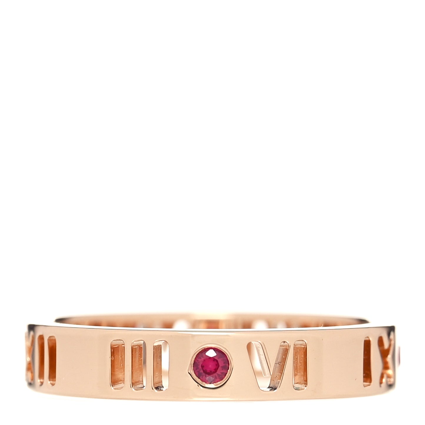 18K Rose Gold Ruby Atlas Pierced Ring 52 6