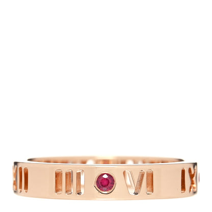 Tiffany 18K Rose Gold Ruby Atlas Pierced Ring 52 6 1 of 4