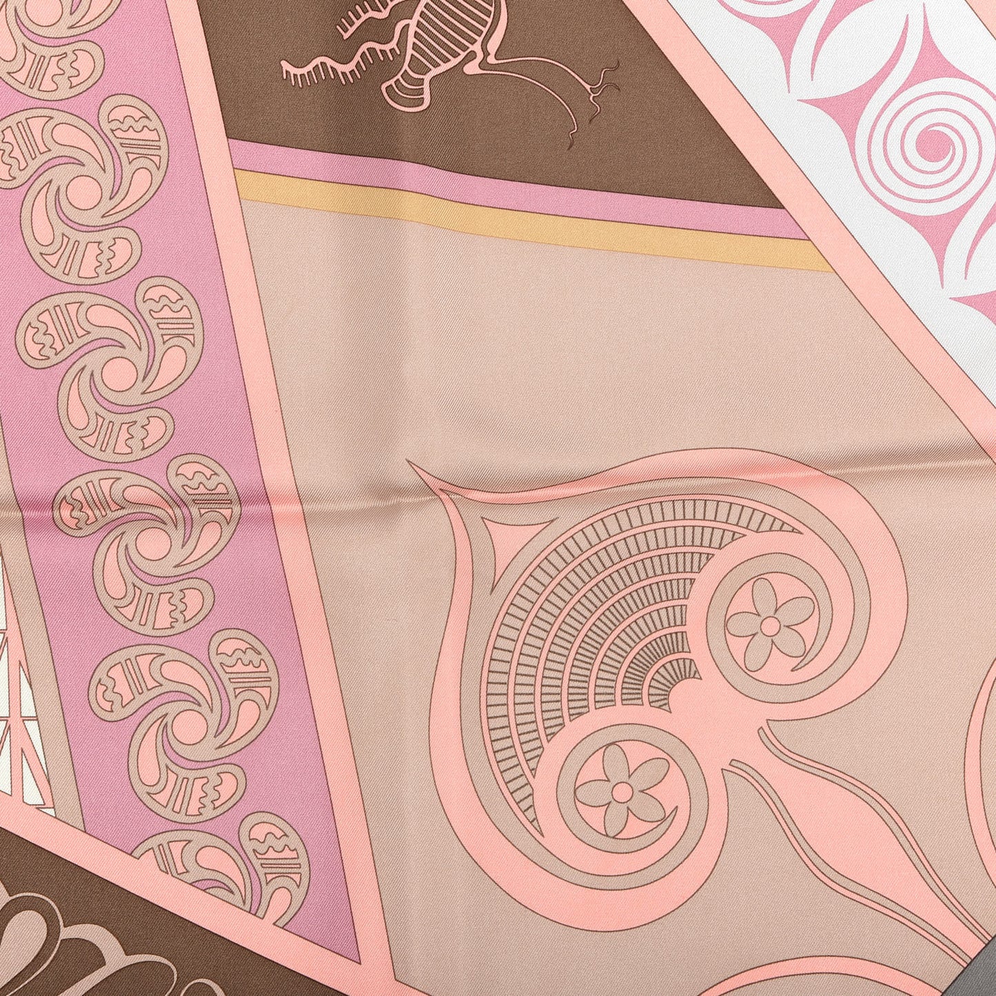 Silk Geometrie Cretoise Scarf 90