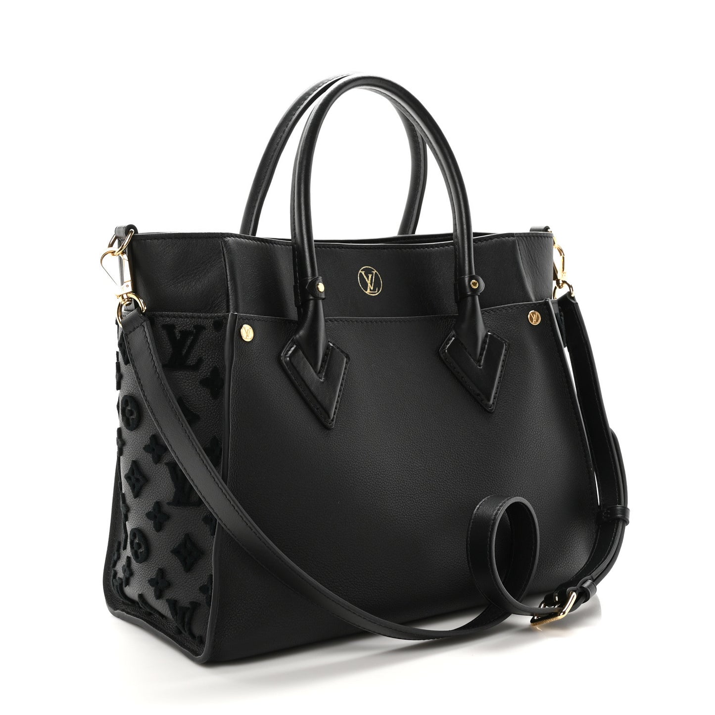 Calfskin Monogram Tufting On My Side Black