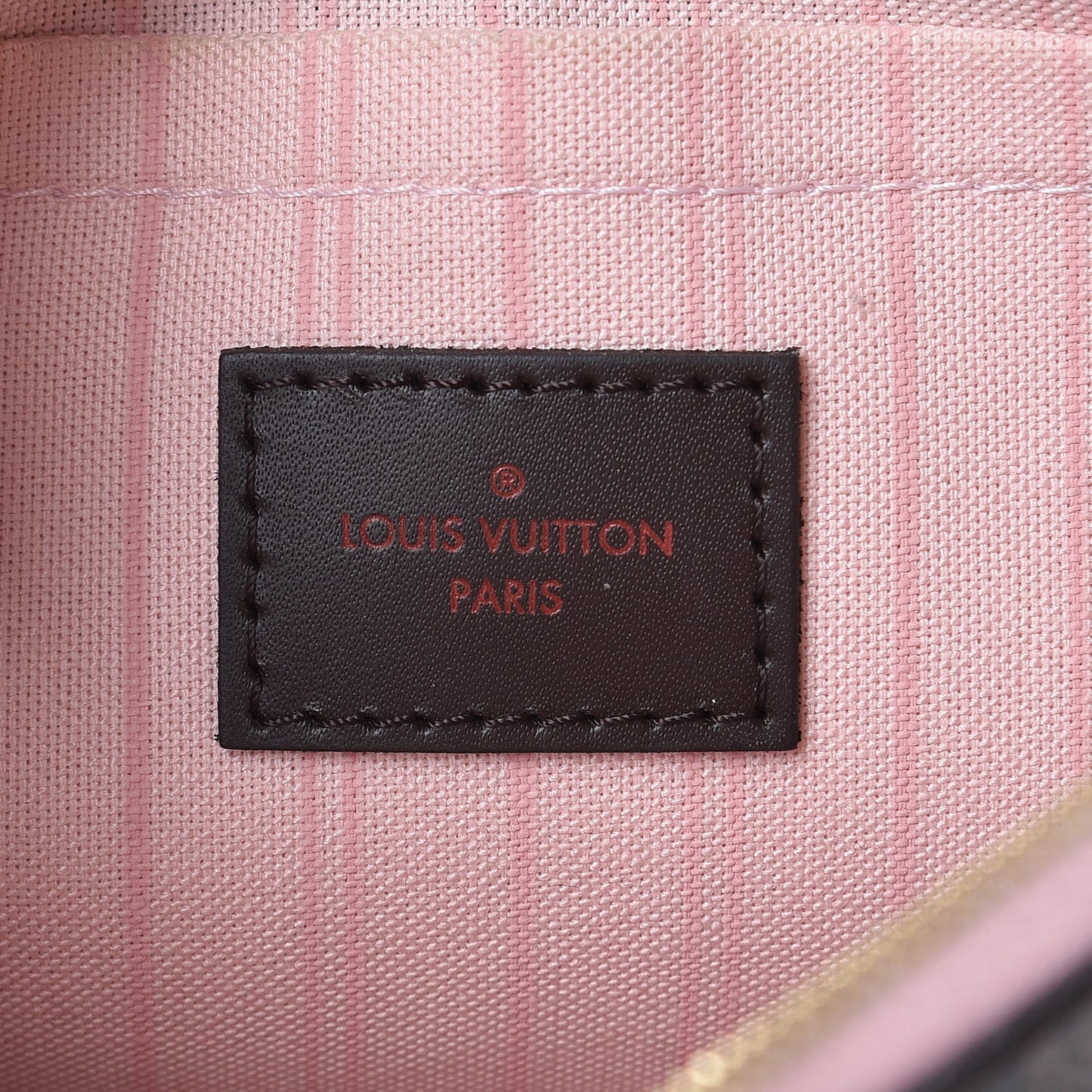 Damier Ebene Neverfull MM GM Pochette Rose Ballerine