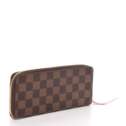Louis Vuitton Damier Ebene Clemence Wallet Rose Ballerine 3 of 6