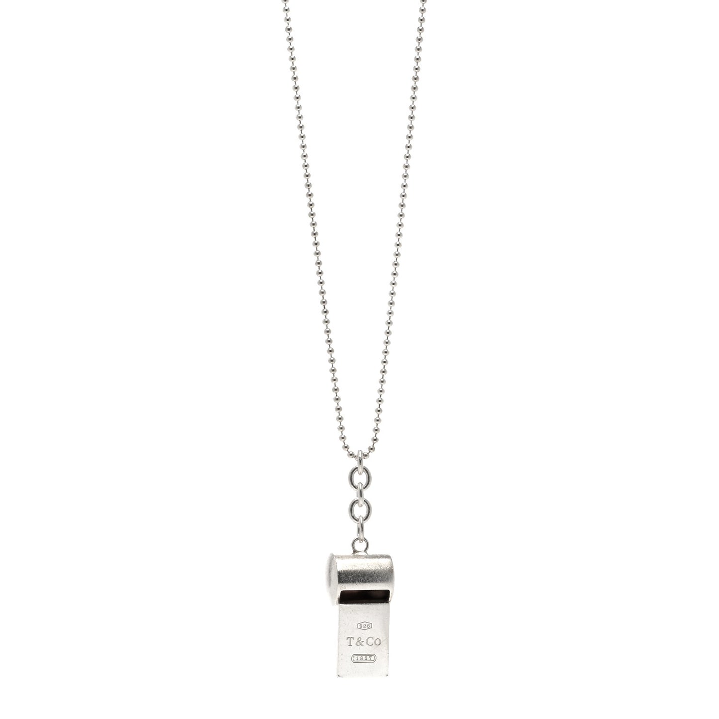 Sterling Silver 1837 Whistle Pendant Necklace
