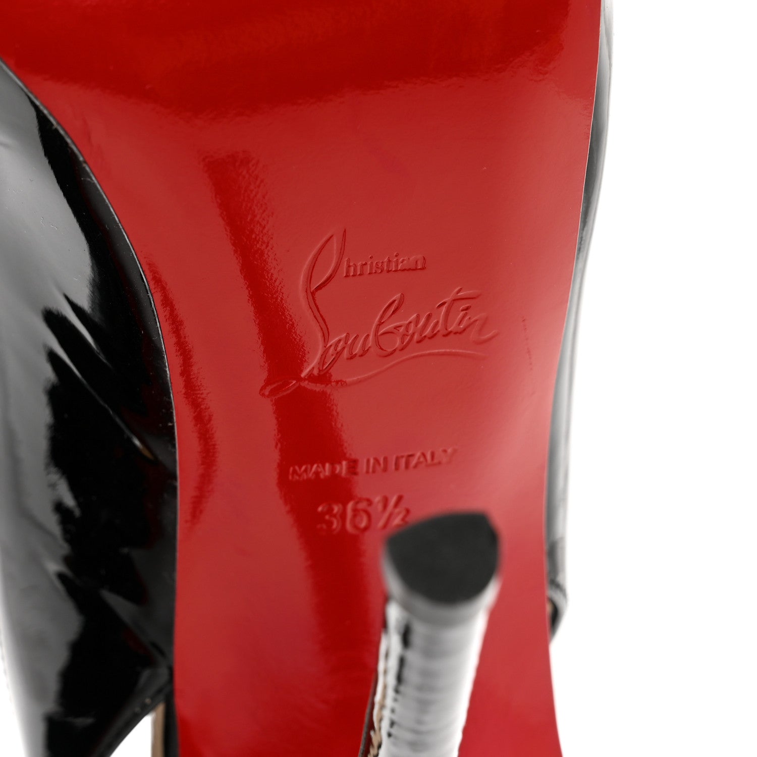 Christian Louboutin Patent Private Number 120 Pumps 36.5 Black 6 of 7