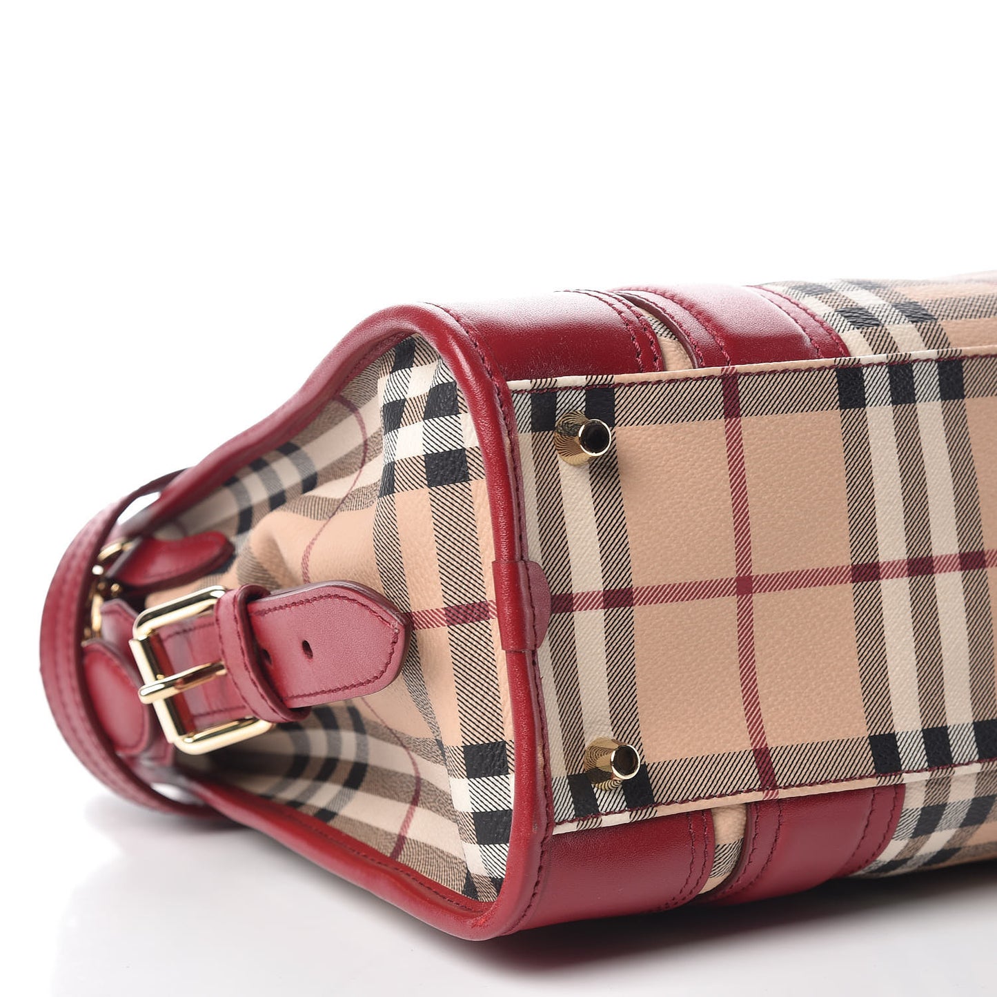 Haymarket Check Minford Portrait Tote Military Red