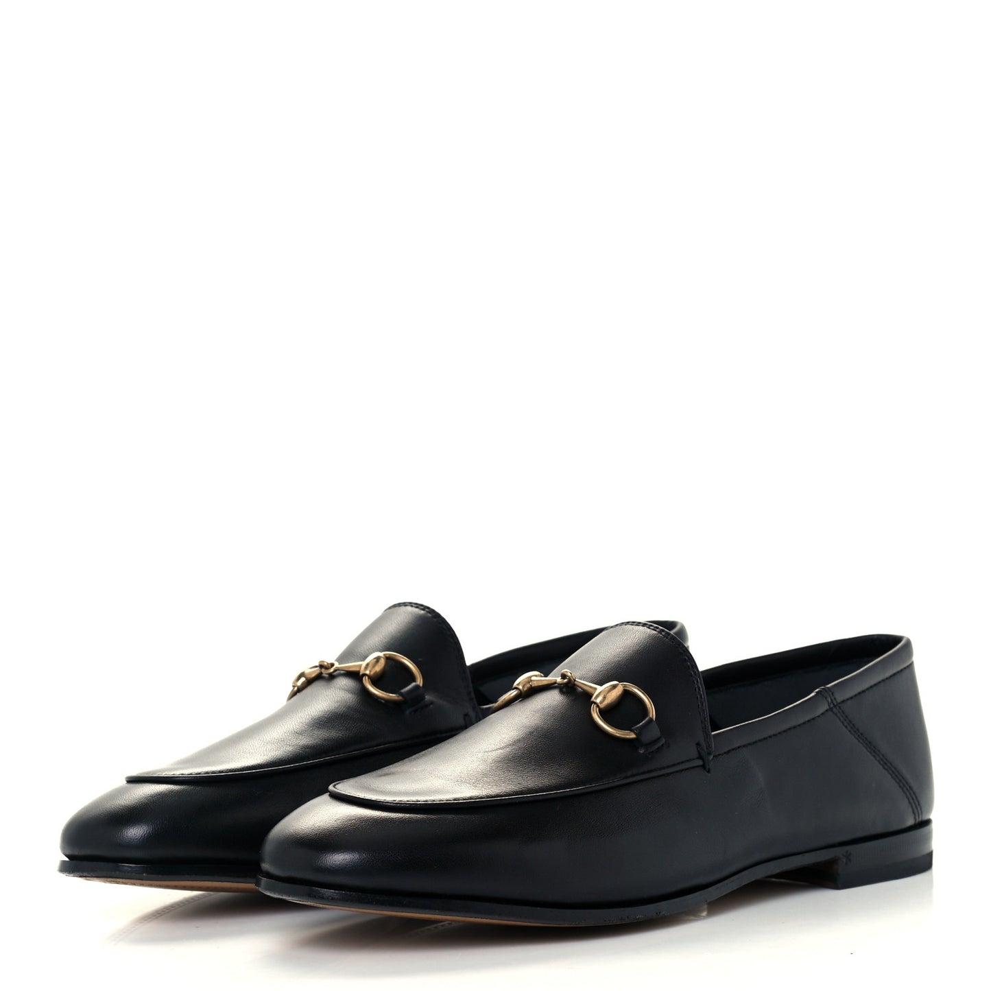 Lambskin Womens Brixton Horsebit Loafers 37 Black
