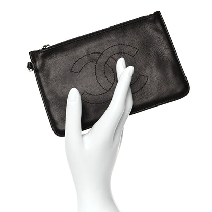 Chanel Caviar Timeless CC Cosmetic Pouch Black 2 of 13