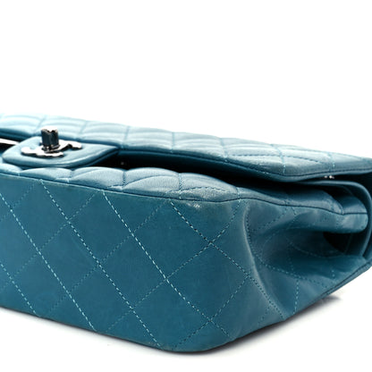 Chanel Lambskin Quilted Medium Double Flap Turquoise 20 of 23