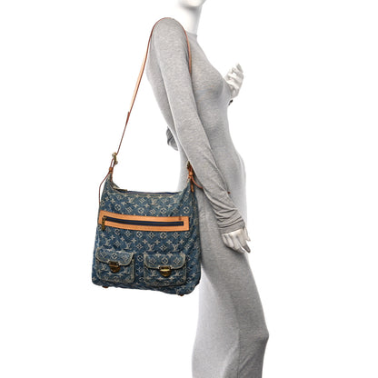 Louis Vuitton Denim Baggy GM Blue 2 of 10