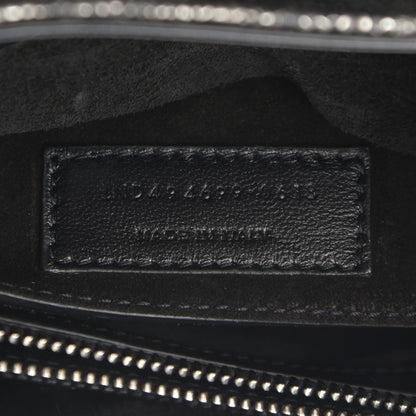 Saint Laurent Metallic Grain De Poudre Monogram Small Loulou Chain Satchel Gun Metal 7 of 10