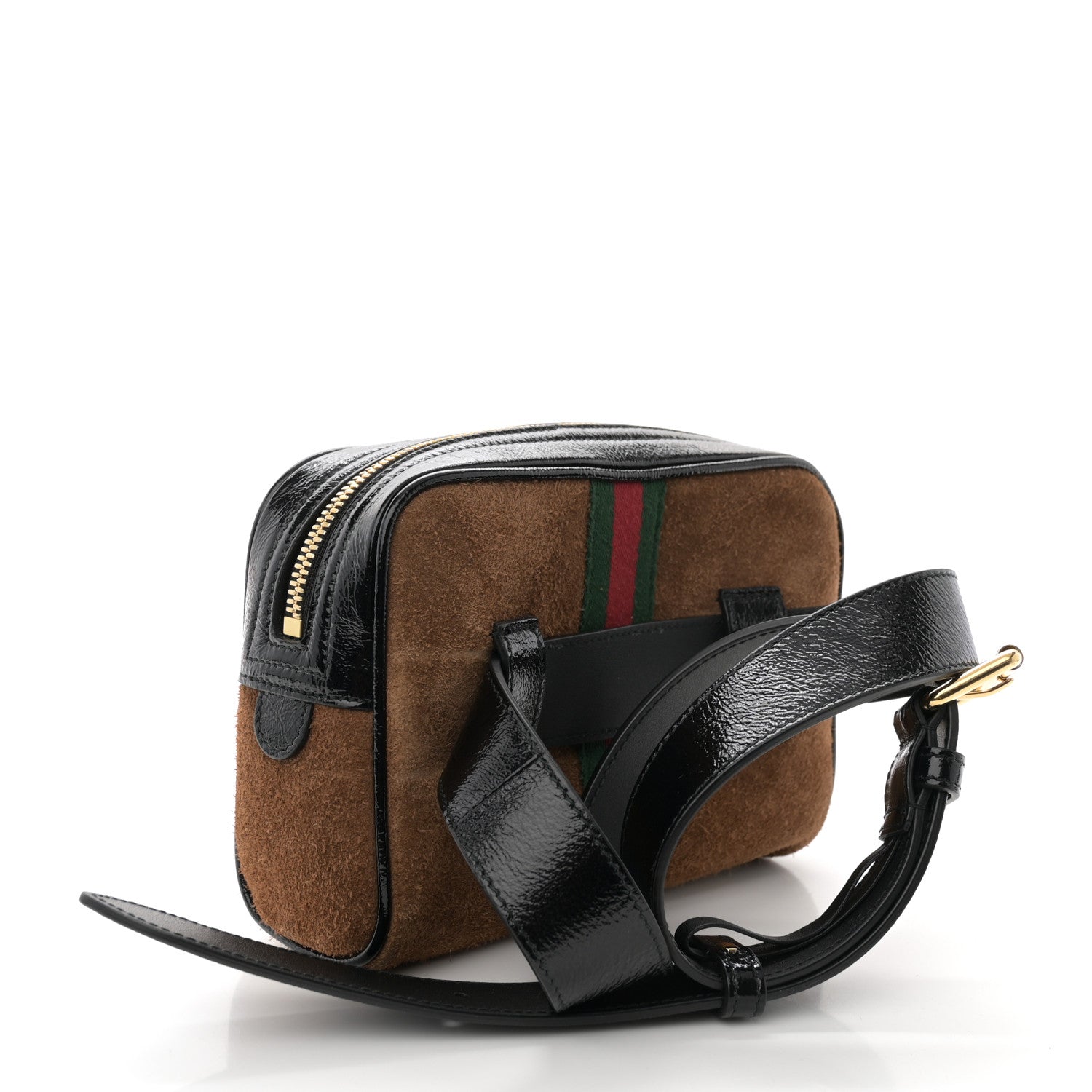 Gucci Suede Small Ophidia Belt Bag 85 34 Brown 2 of 10