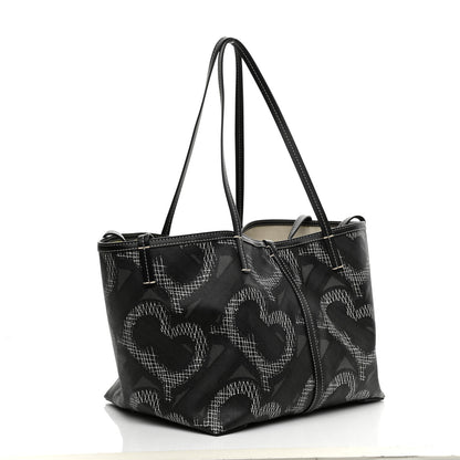 Burberry E Canvas Calfskin Summer Tote Graphite 6 of 13