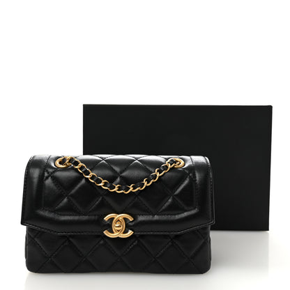 Chanel Shiny Lambskin Quilted Mini Flap Black 11 of 11
