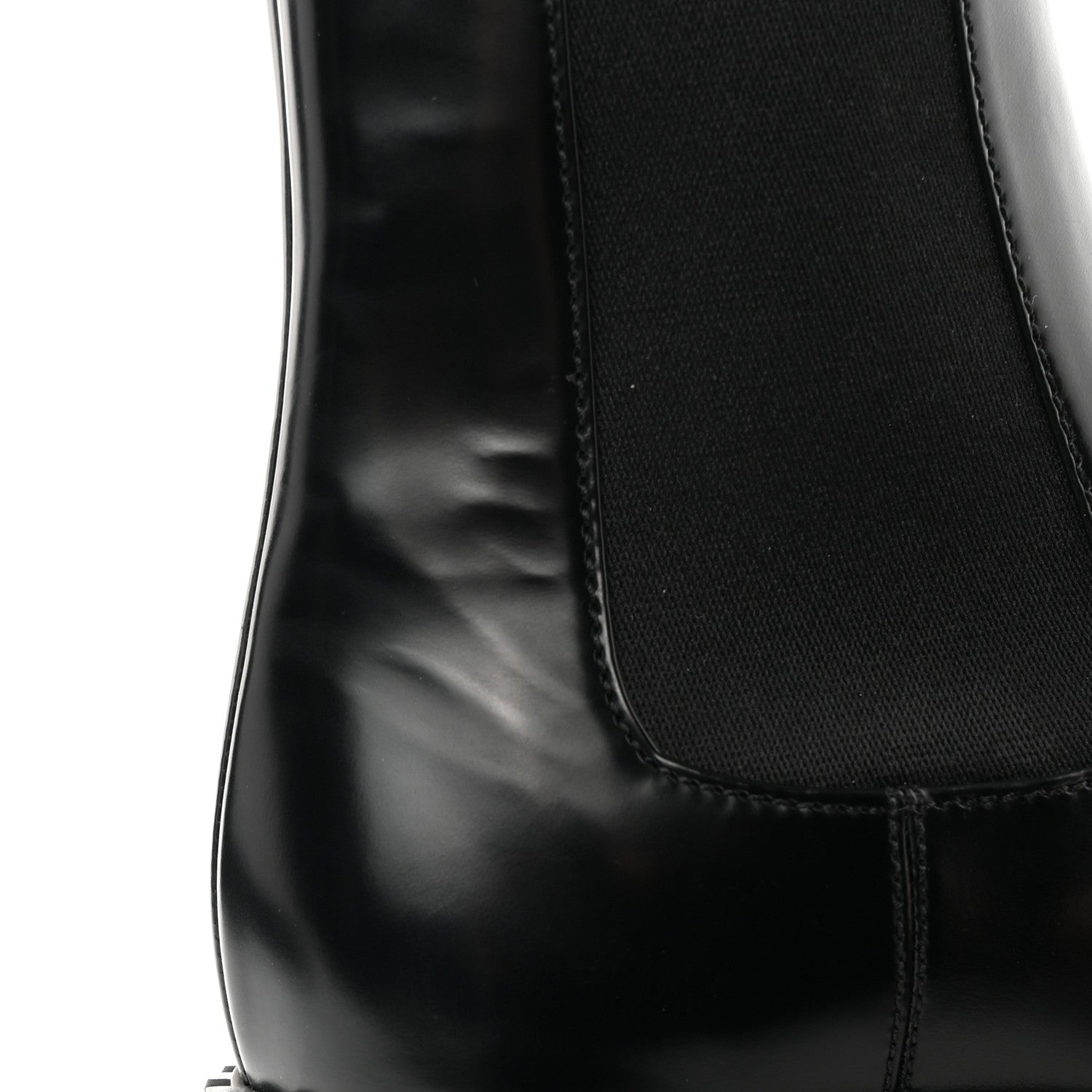 Prada Spazzolato Metal Triangle Logo 50mm Chelsea Boots 38 Black 11 of 13