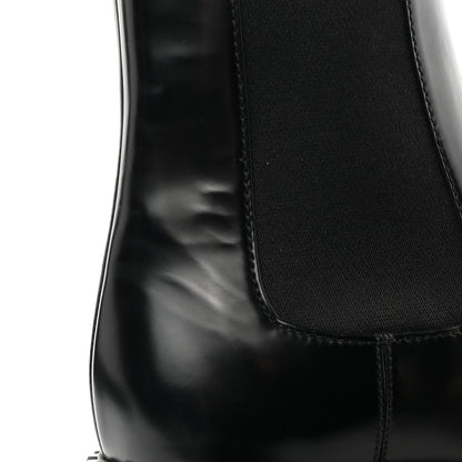 Prada Spazzolato Metal Triangle Logo 50mm Chelsea Boots 38 Black 11 of 13