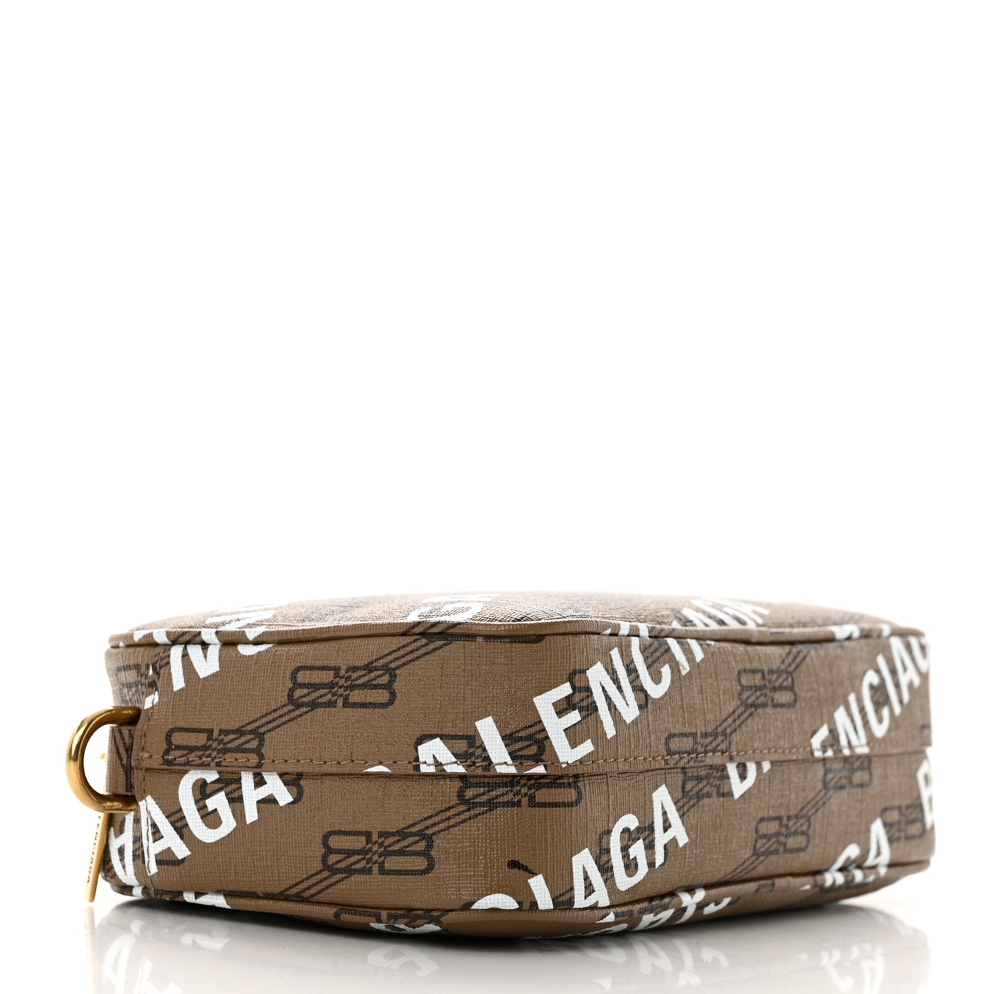 Coated Canvas BB Monogram Allover Logo Small Camera Bag Beige Brown Black