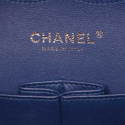 Chanel Patent Quilted Jumbo Double Flap Blue 7 of 12