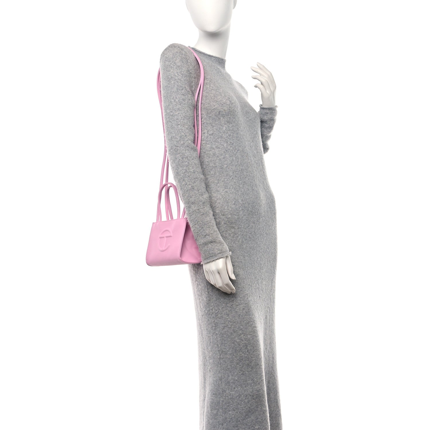 Telfar Vegan Leather Small Shopping Bag Bubblegum 2 of 9