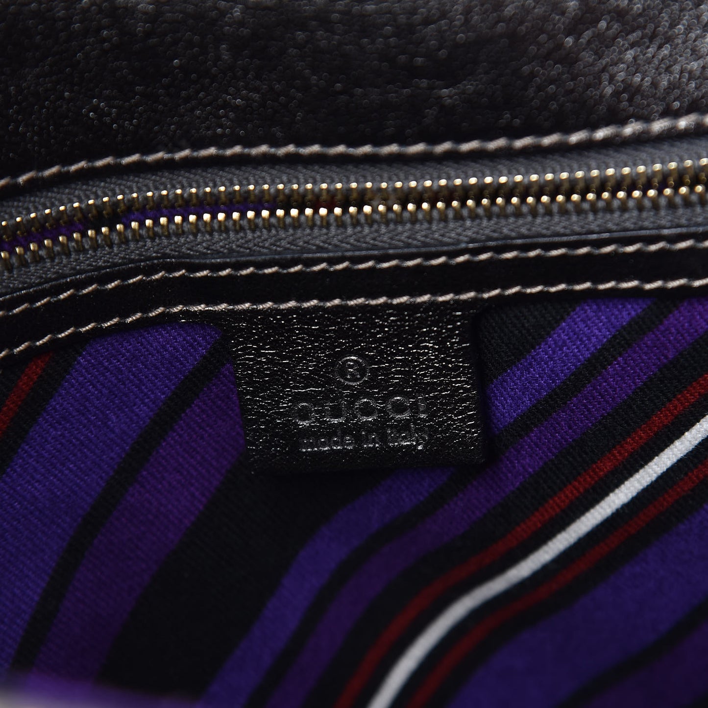 Guccissima Britt Tassel Shoulder Bag Gunmetal