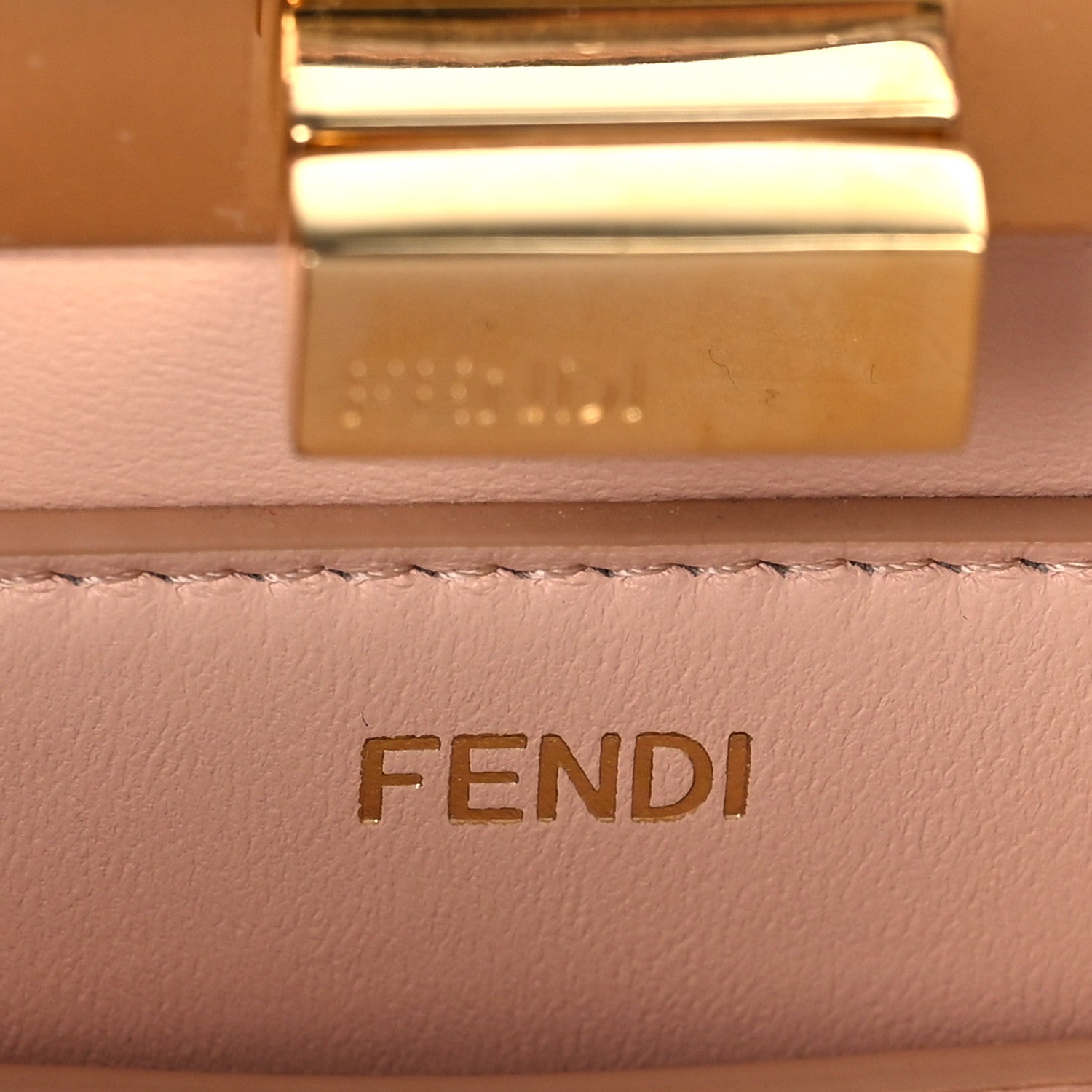 Fendi Vitello King Luxor Shiny Nappa Medium Peekaboo I SEE U East West Satchel Fuoco Light Rose 6 of 8