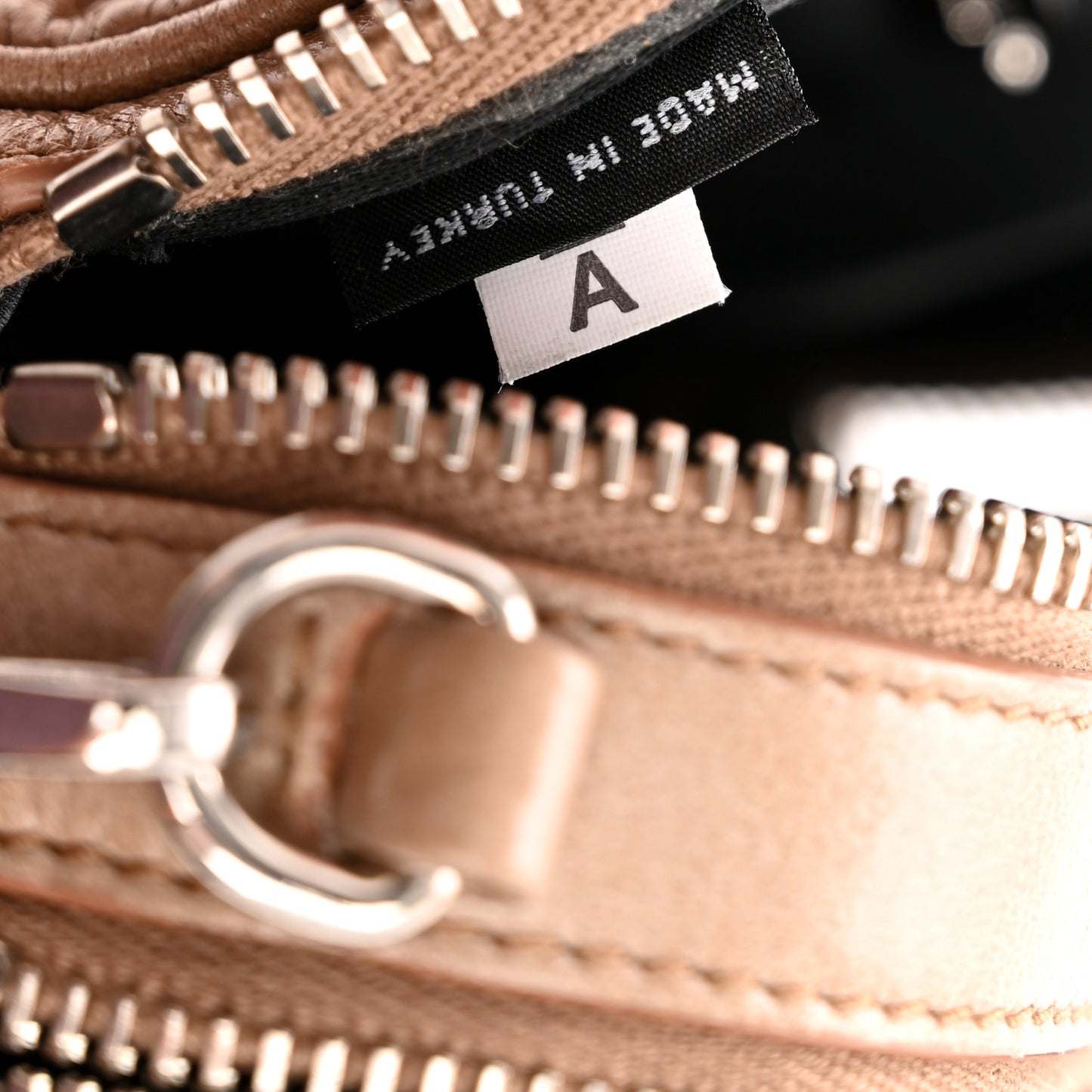 Vitello Lux Matelasse Double Zip Chain Crossbody Bag Cammeo