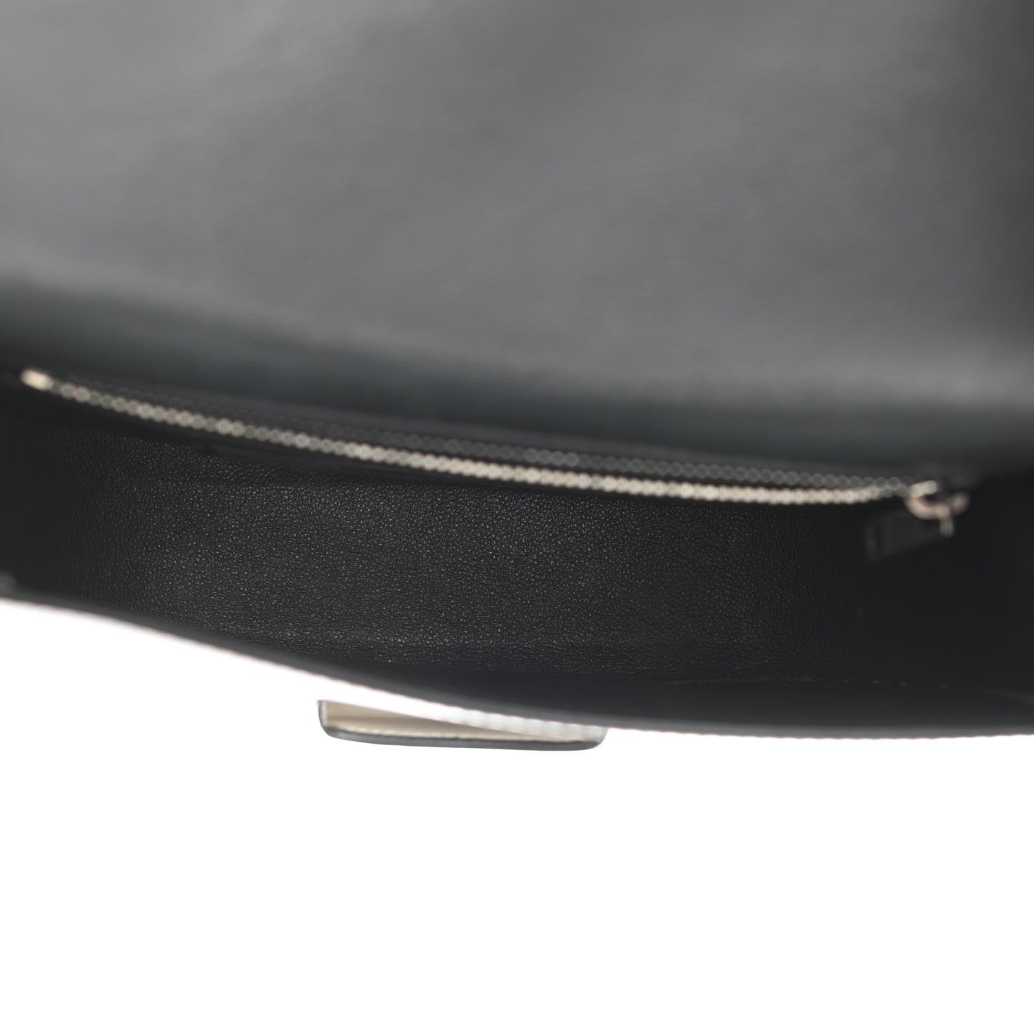 Celine Glazed Calfskin Small Bi-Color Trotteur Dark Grey 9 of 12