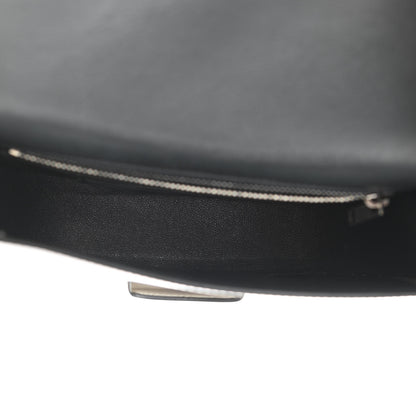 Celine Glazed Calfskin Small Bi-Color Trotteur Dark Grey 9 of 12
