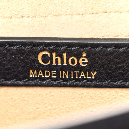 Chloe Suede Calfskin Braided Mini Hudson Shoulder Bag Black 6 of 9