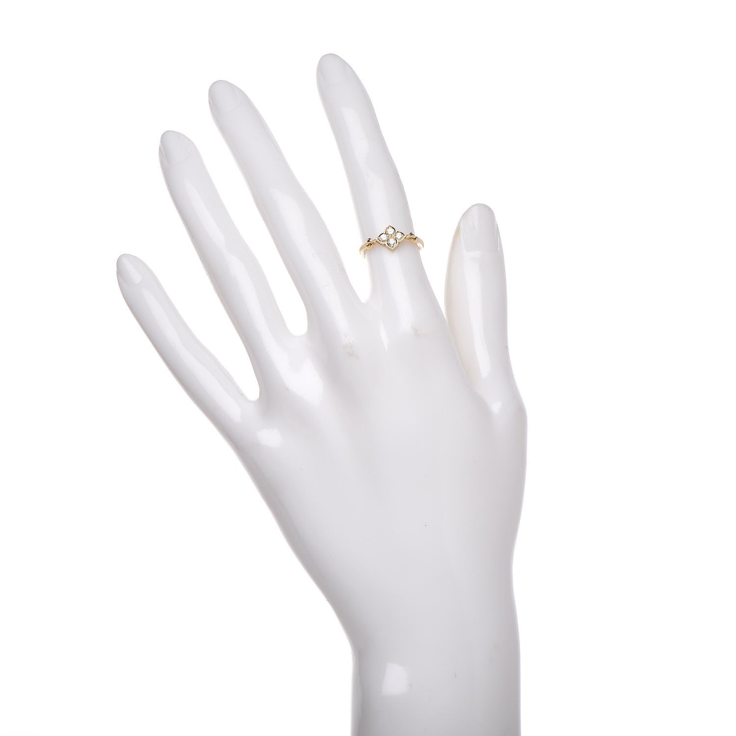 Cartier 18K Yellow Gold Diamond Hindu Floral Ring 48 4.5 2 of 6