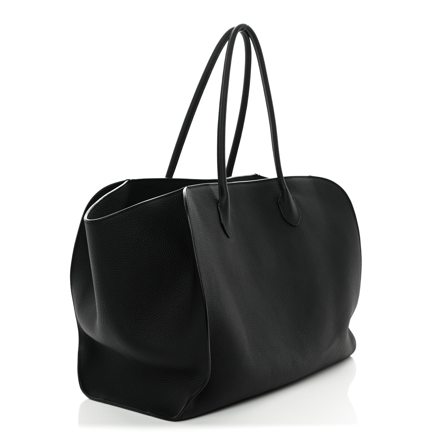 The Row Matte Grained Calfskin Marlo 17 Black 3 of 9