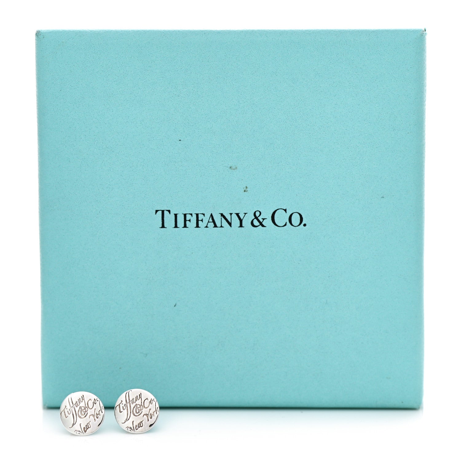 Tiffany Sterling Silver Notes Round Earrings 4 of 4