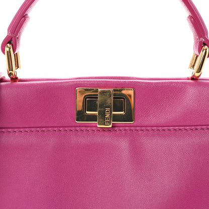 Fendi Nappa Mini Peekaboo Iconic Satchel Magenta 7 of 9