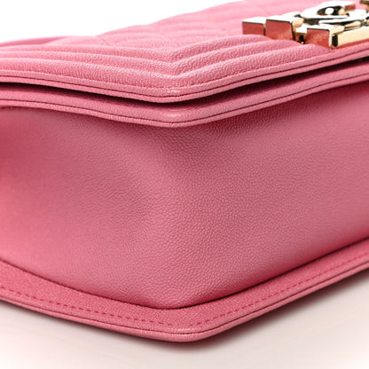 Chanel Caviar Quilted Small Boy Flap Pink 9 of 11
