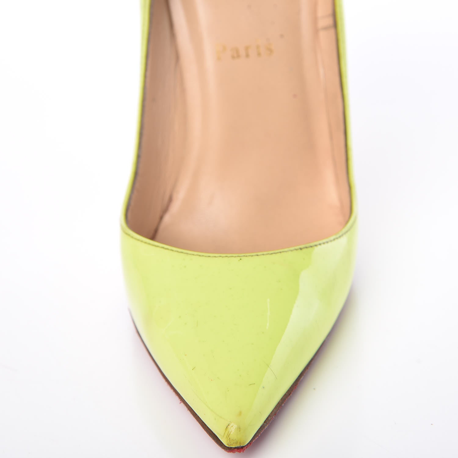 Christian Louboutin Patent So Kate 120 Pumps 38 Neon Yellow 12 of 27