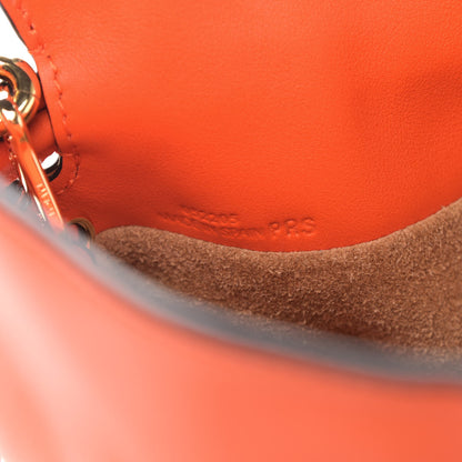 Loewe Nappa Calfskin Mini Flamenco Knot Clutch With Chain Orange 6 of 9