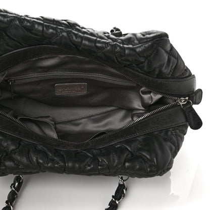 Chanel Calfskin Bubble Quilt Bowler Black 5 of 10